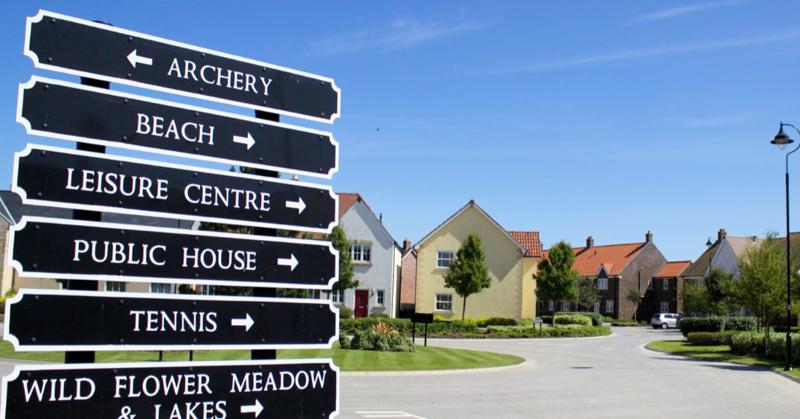 Signpost at The Bay, Filey